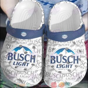 Busch Light White Crocband Crocs Clog Shoes