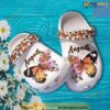 Butterfly Flower Clog Shoes For Women Customize Butterfly Girl Shoes Crocs Clogs