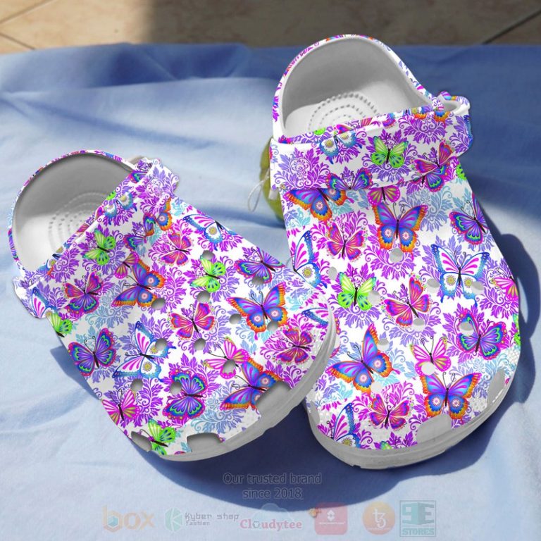 Butterfly-Motif-Crocband-Crocs-Clog-Shoes-1