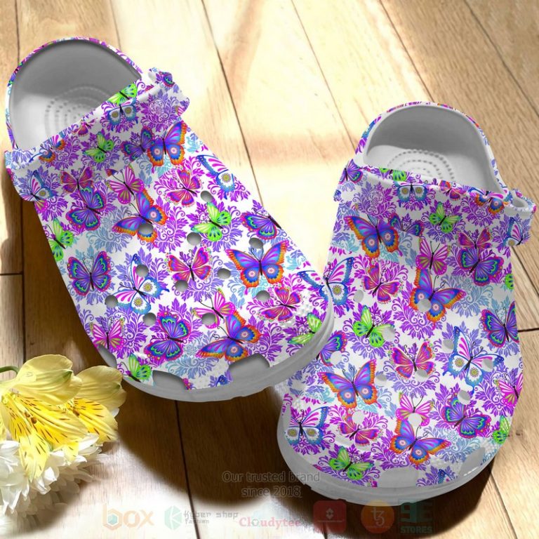 Butterfly-Motif-Crocband-Crocs-Clog-Shoes-2
