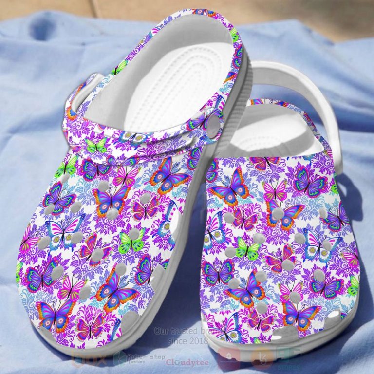Butterfly-Motif-Crocband-Crocs-Clog-Shoes-3