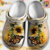 Butterfly On Sunflower Classic Crocs Clog Shoes