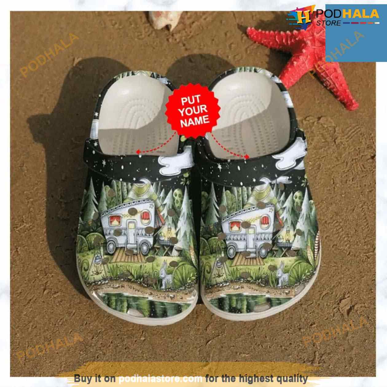 Camping Classic Clogs Shoes Camping Camper In The Night Crocs Clog Shoes Camping Classic Clogs Shoes Camping Camper In The Night Crocs Clog Shoes