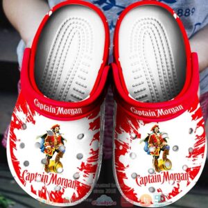 Captain Morgan Red Drinking Crocband Clog Shoes