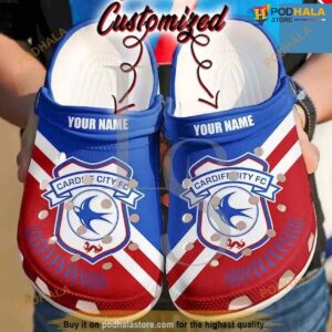 Cardiff City Custom Name Clogband Crocs Clog Shoes