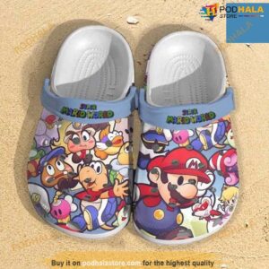Cartoon Clogs Super Mario Bros Crocs Crocband Clogs Comfy Footwear Shoes Gifts For Adults Kids