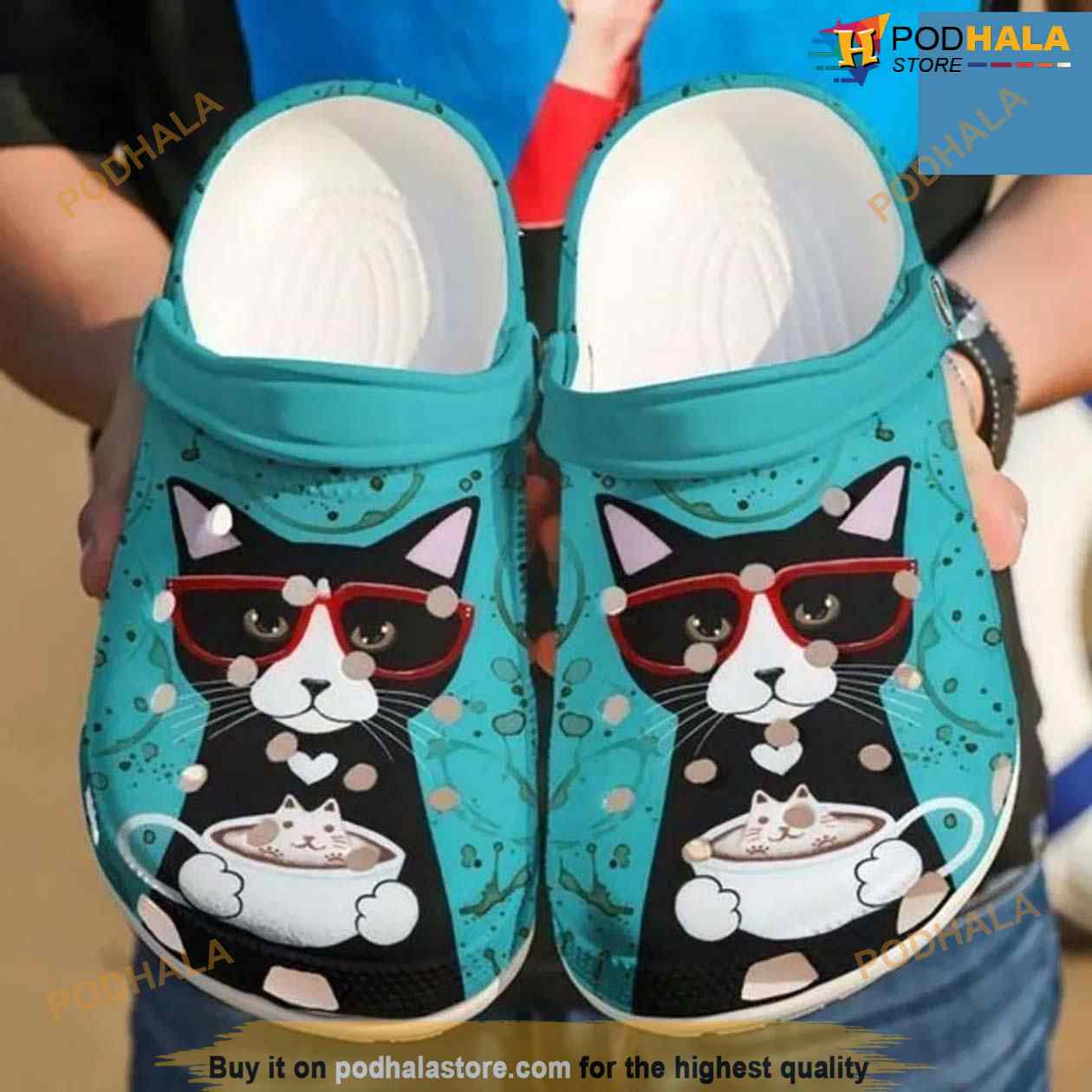 Cat Cappuccino Crocs Classic Clogs Shoes Cat Cappuccino Crocs Classic Clogs Shoes