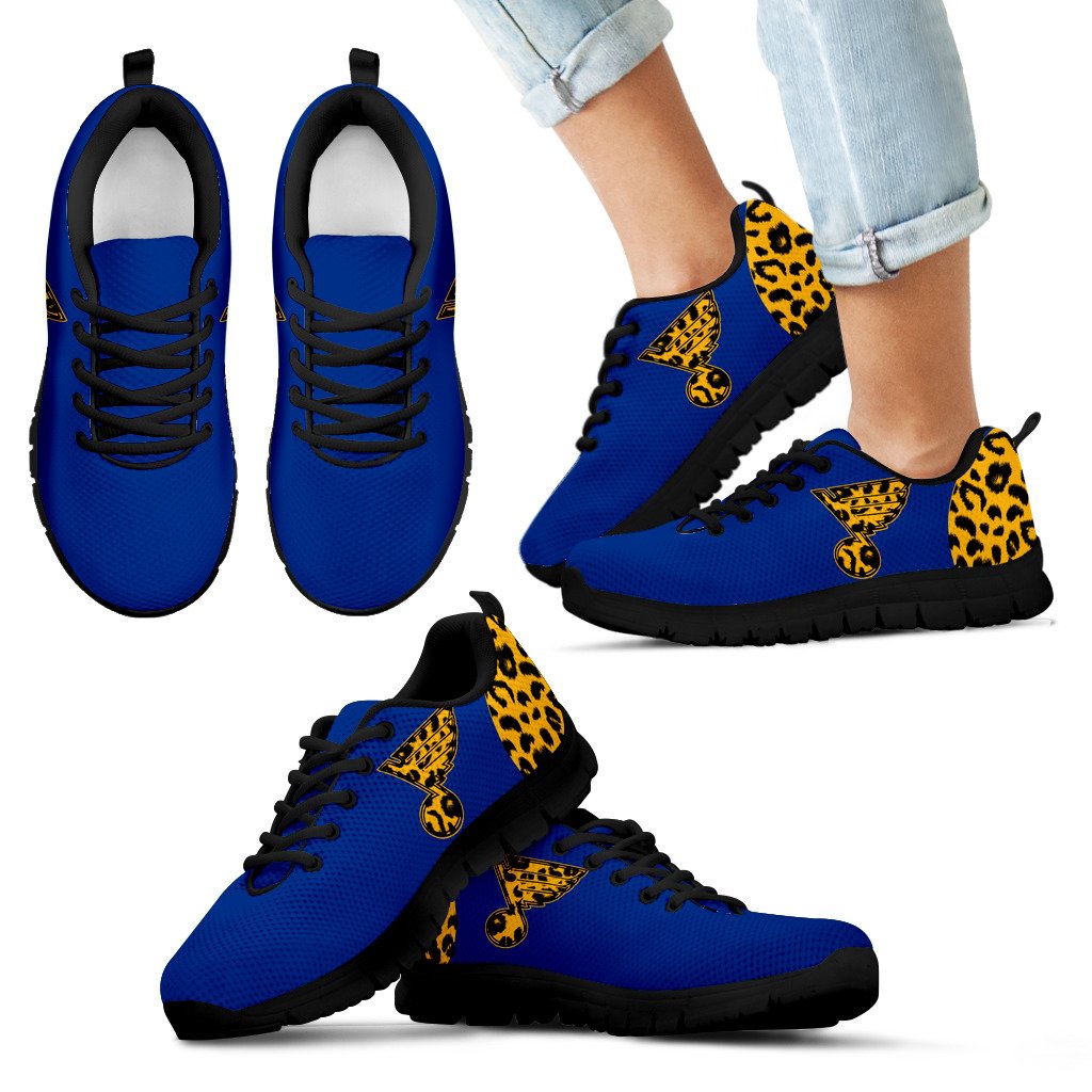 Cheetah Pattern Fabulous St. Louis Blues Sneakers Cheetah Pattern Fabulous St. Louis Blues Sneakers