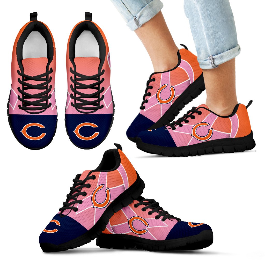 Chicago Bears Cancer Pink Ribbon Sneakers Chicago Bears Cancer Pink Ribbon Sneakers
