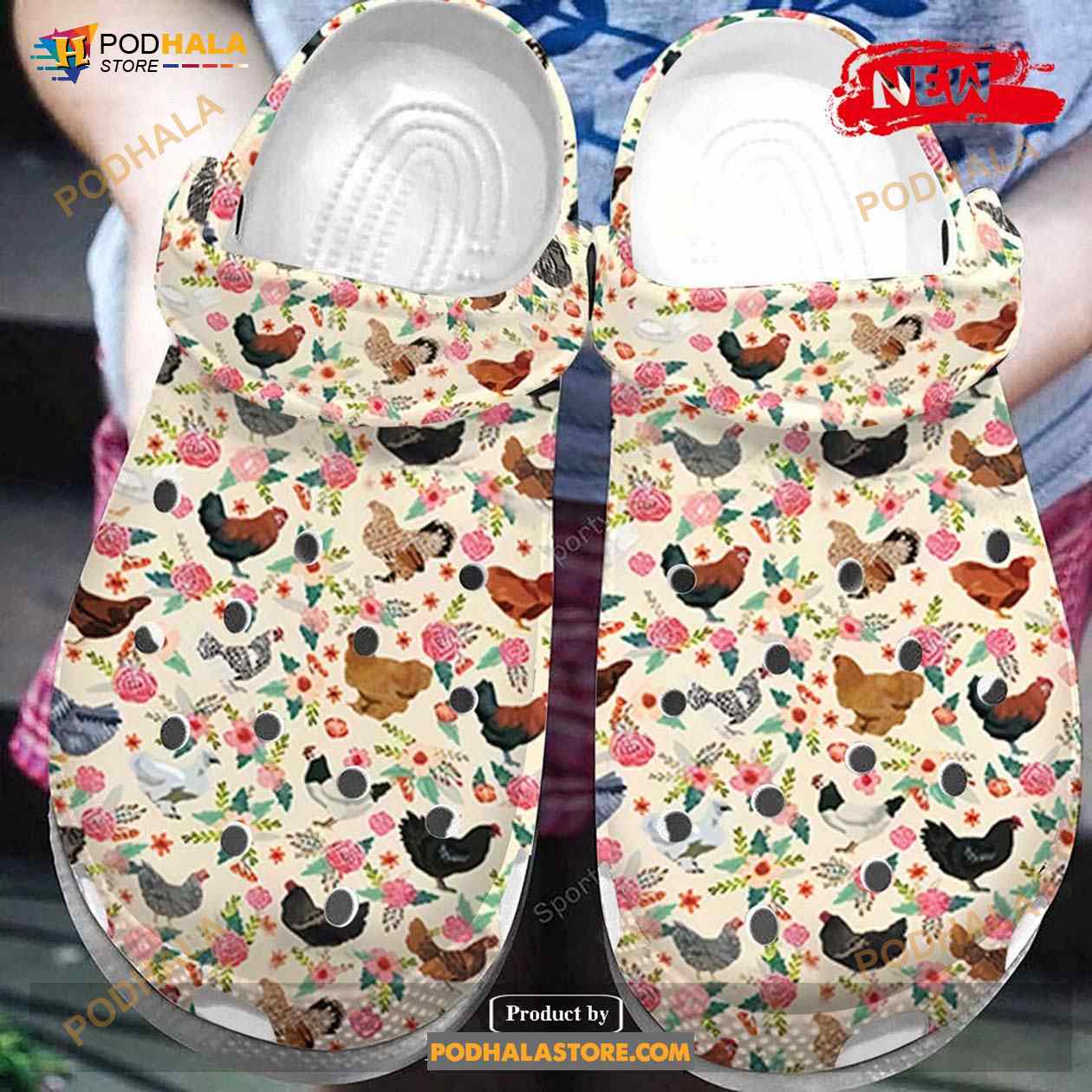 Chicken Flower Farmer For Man And Women Crocs Classic Clog Shoes Chicken Flower Farmer For Man And Women Crocs Classic Clog Shoes
