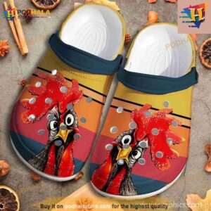 Chicken Looking Custom Shoes Funny Crocs Clog Shoes