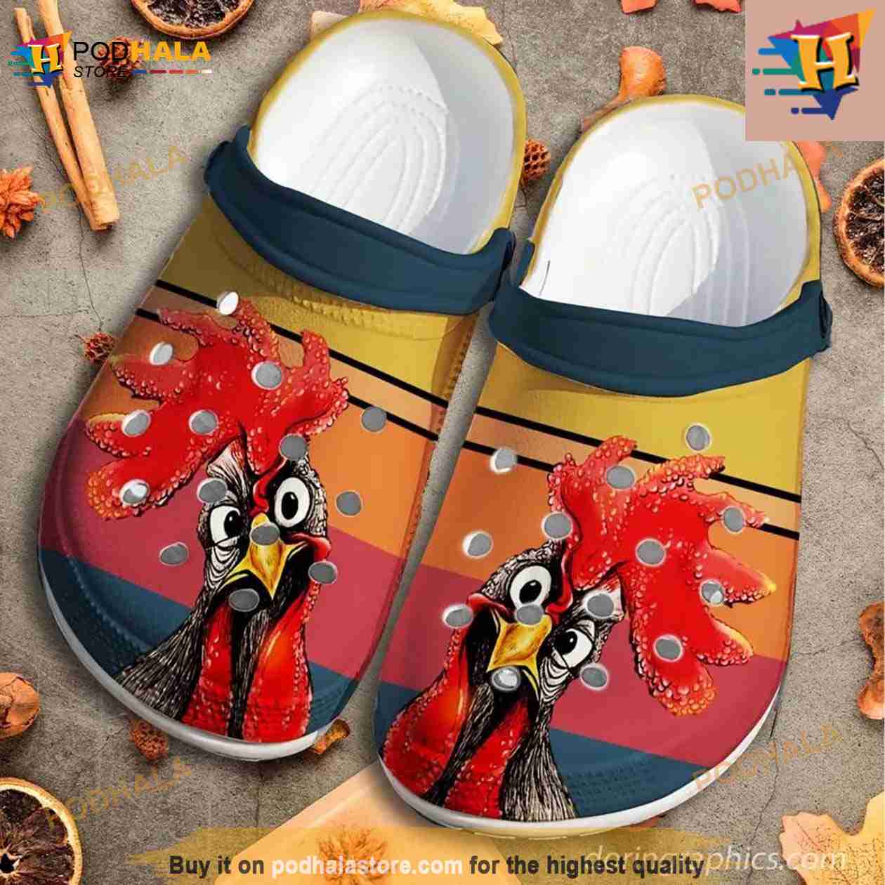 Chicken Looking Custom Shoes Funny Crocs Clog Shoes Chicken Looking Custom Shoes Funny Crocs Clog Shoes
