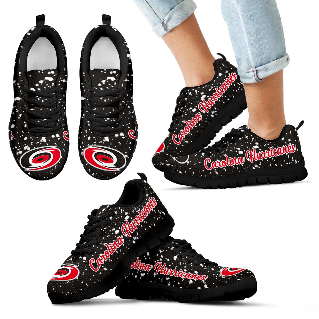 Christmas Snowing Incredible Pattern Carolina Hurricanes Sneakers Christmas Snowing Incredible Pattern Carolina Hurricanes Sneakers