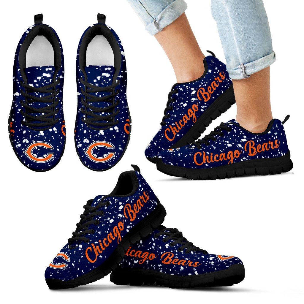 Christmas Snowing Incredible Pattern Chicago Bears Sneakers Christmas Snowing Incredible Pattern Chicago Bears Sneakers