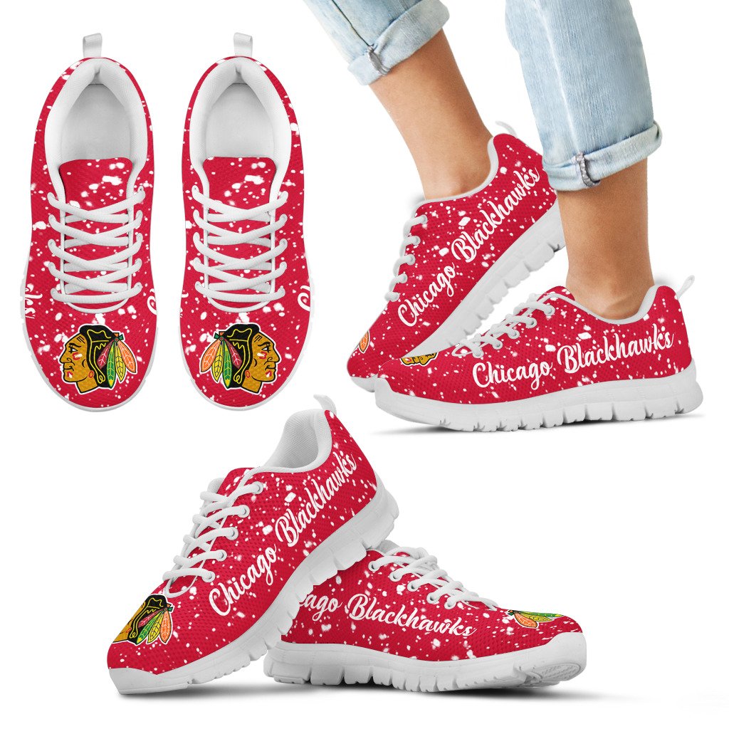 Christmas-Snowing-Incredible-Pattern-Chicago-Blackhawks-Sneakers-1