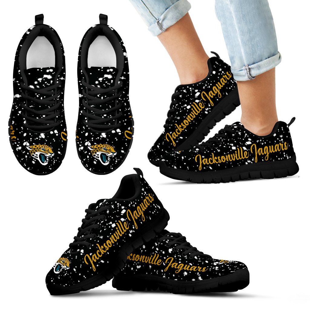 Christmas Snowing Incredible Pattern Jacksonville Jaguars Sneakers Christmas Snowing Incredible Pattern Jacksonville Jaguars Sneakers
