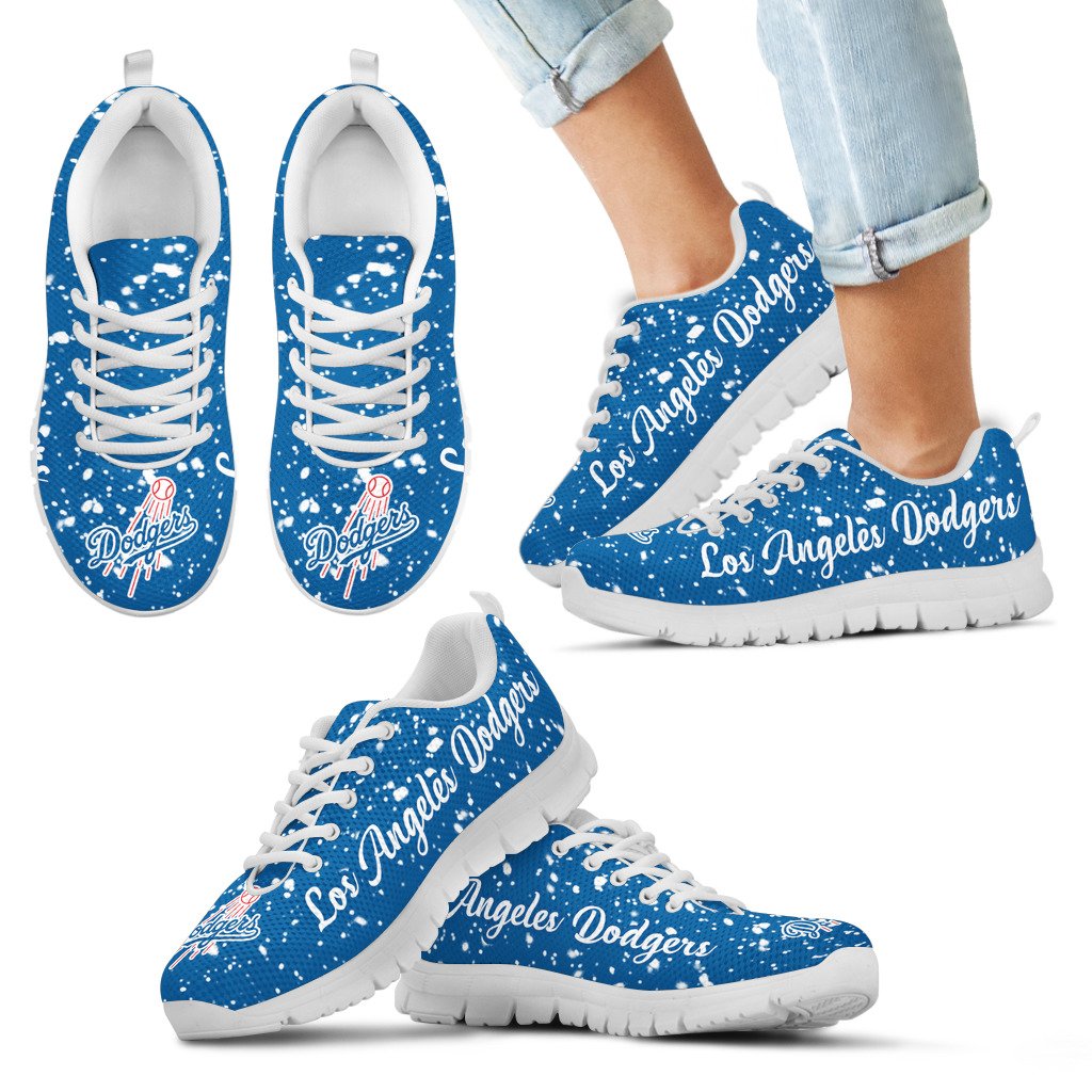 Christmas-Snowing-Incredible-Pattern-Los-Angeles-Dodgers-Sneakers-1