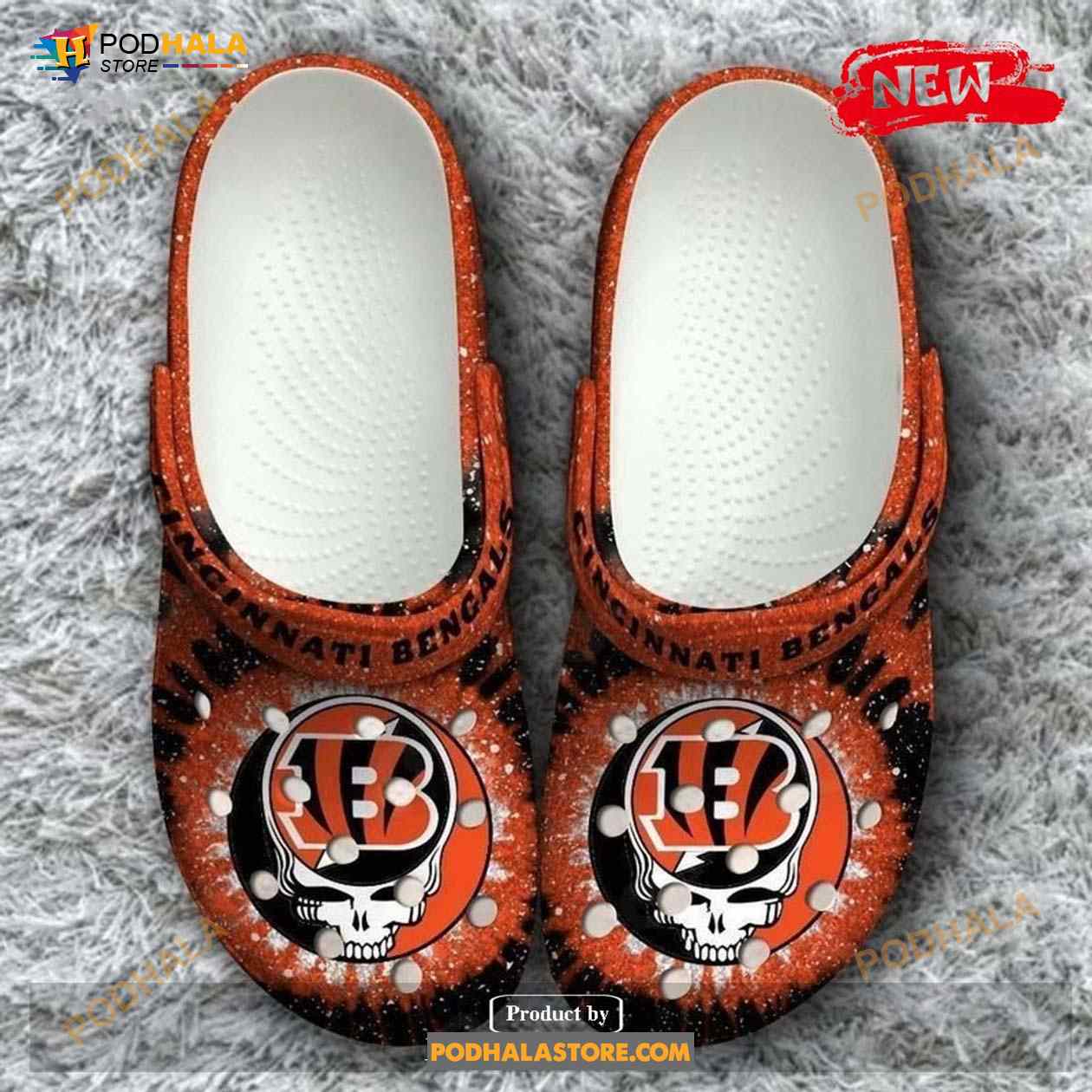 Cincinnati Bengals Grateful Dead Classic Gift For Lover Rubber Crocs Crocband Clogs Comfy Cincinnati Bengals Grateful Dead Classic Gift For Lover Rubber Crocs Crocband Clogs Comfy