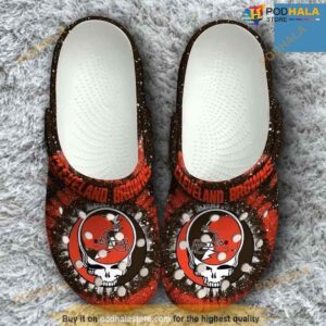 Cleveland Browns Grateful Dead Classic Crocs Crocsband Clog Comfortable Water Shoes