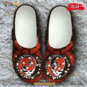 Cleveland Browns Grateful Dead Classic For Lover Rubber Crocs Crocband Clogs Comfy Footwear