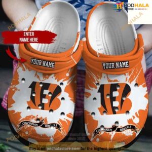 Clog Shoes Cincinnati Bengals NFL Custom Name Crocs