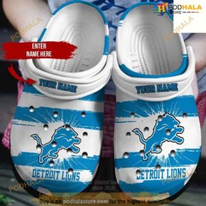 Clog Shoes Detroit Lions NFL Custom Name Crocs