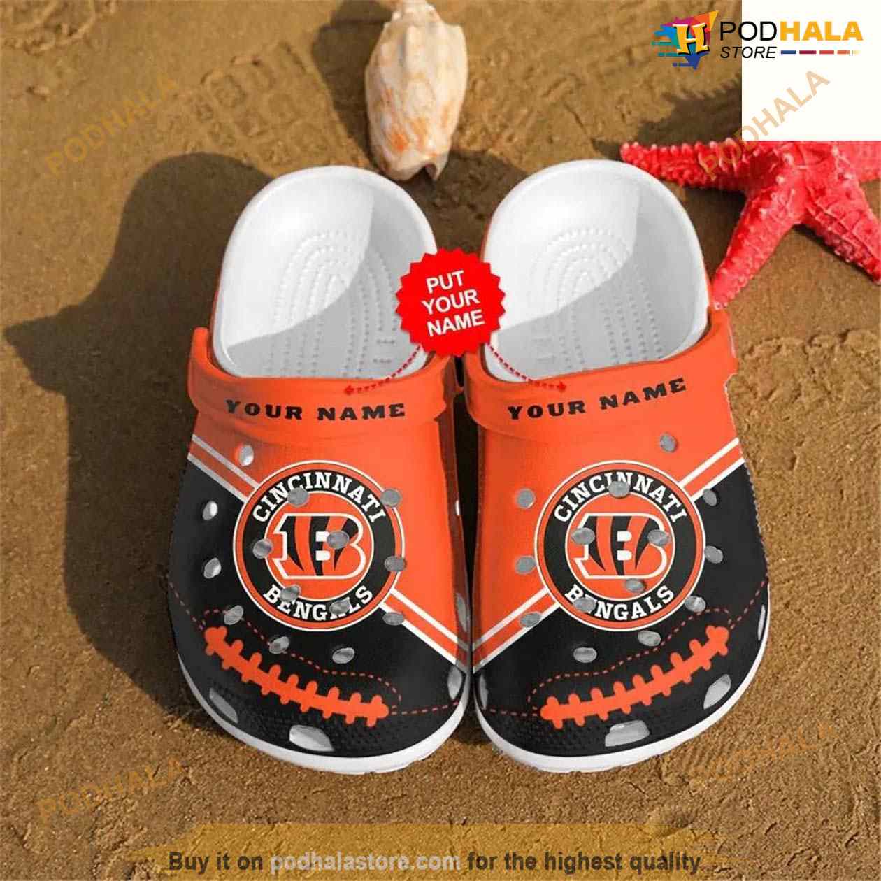 Clog Shoes NFL Football Cincinnati Bengals Personalized Crocs Clog Shoes NFL Football Cincinnati Bengals Personalized Crocs