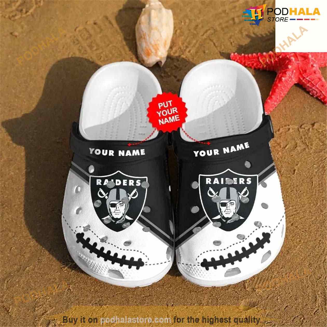 Clog Shoes NFL Football Las Vegas Raiders Personalized Crocs Clog Shoes NFL Football Las Vegas Raiders Personalized Crocs