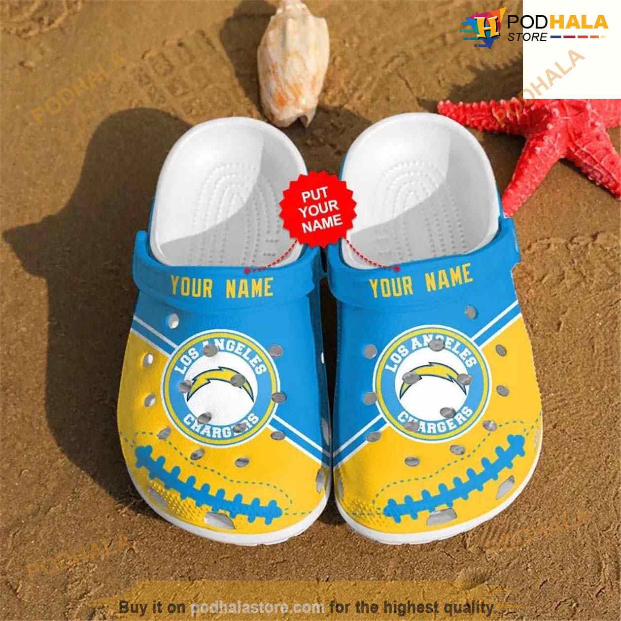 Clog Shoes NFL Football Los Angeles Chargers Personalized Crocs Clog Shoes NFL Football Los Angeles Chargers Personalized Crocs