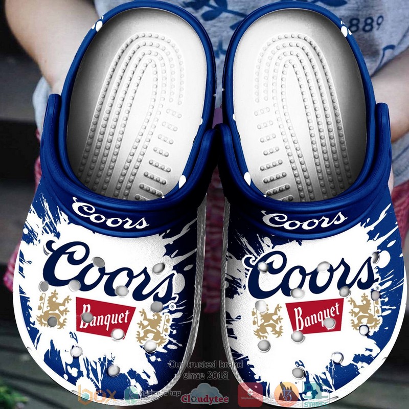 Coors Banquet Beer Drinking Crocband Clog Shoes Coors Banquet Beer Drinking Crocband Clog Shoes