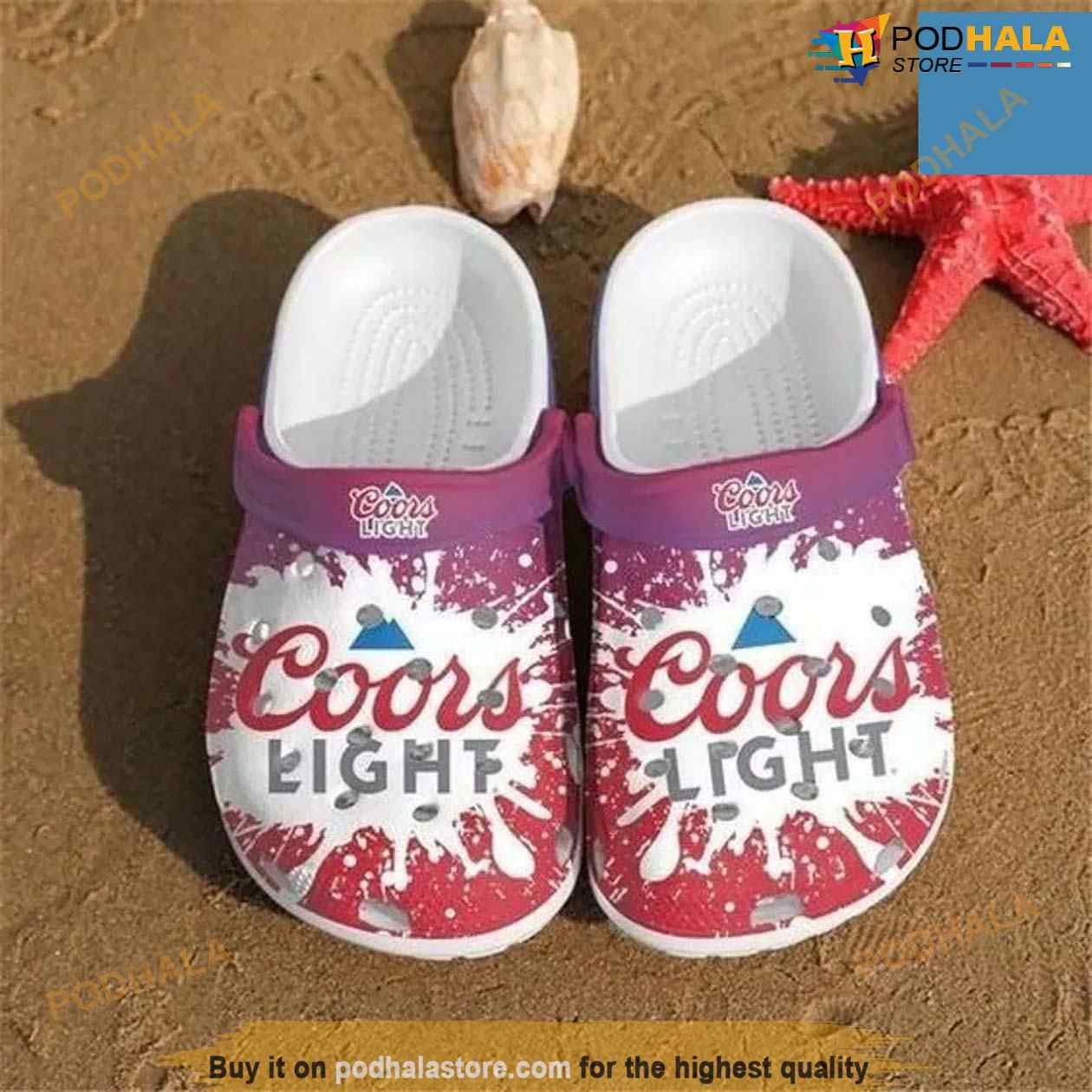 Coors Light Beer Drink Gift Rubber Crocs Crocband Clogs Coors Light Beer Drink Gift Rubber Crocs Crocband Clogs