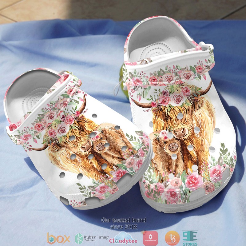 Cow And Calf With Flower Crown Crocband Shoes Cow And Calf With Flower Crown Crocband Shoes