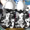 Cow Black And White Crocs Clog Shoes Funny Shoes Crocbland Clog For Men Women