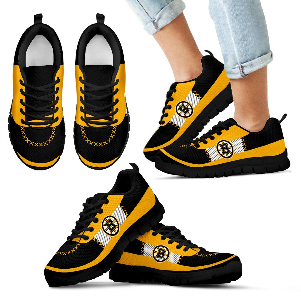 Cross Thread Seamless Beautiful Logo Boston Bruins Sneakers Cross Thread Seamless Beautiful Logo Boston Bruins Sneakers