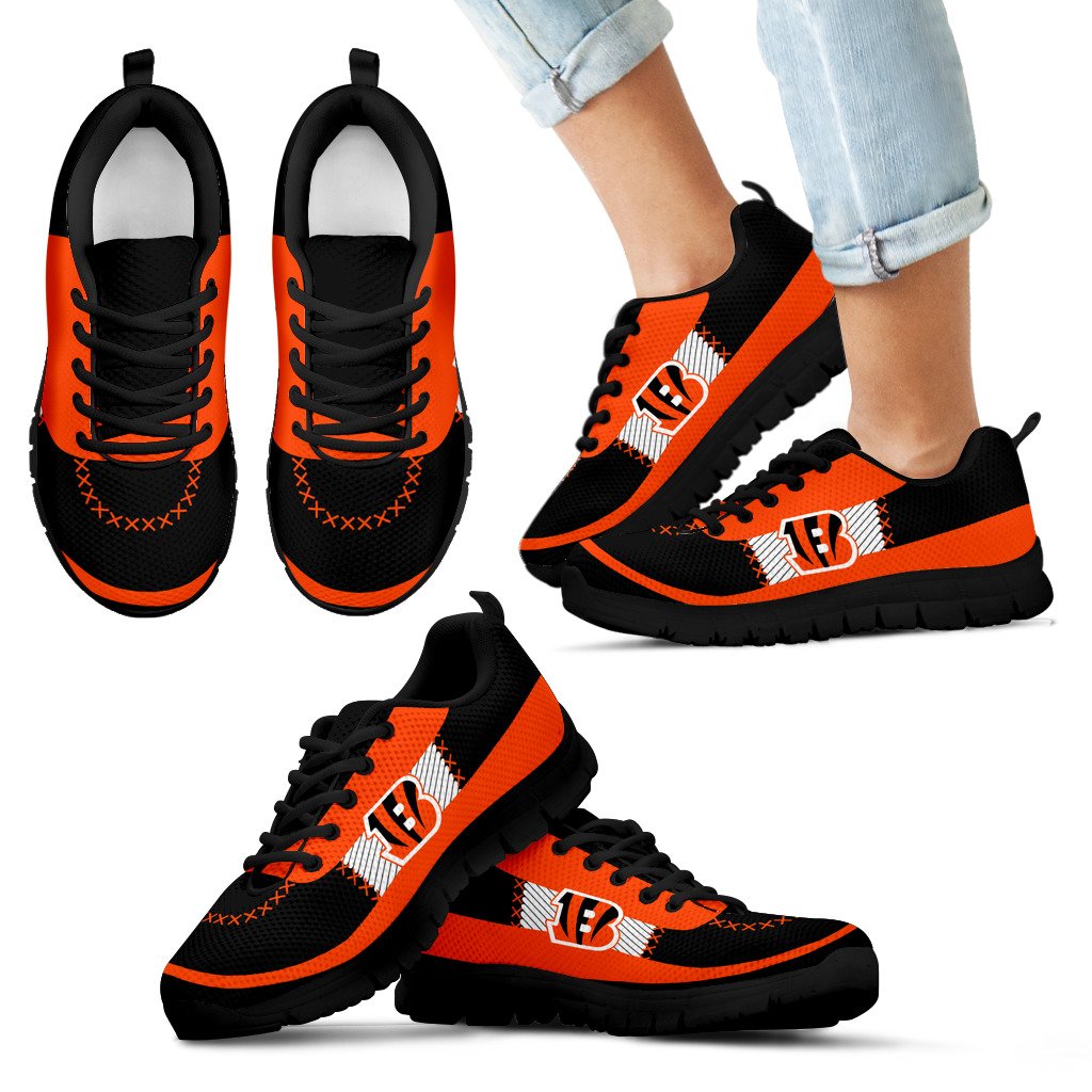 Cross Thread Seamless Beautiful Logo Cincinnati Bengals Sneakers Cross Thread Seamless Beautiful Logo Cincinnati Bengals Sneakers
