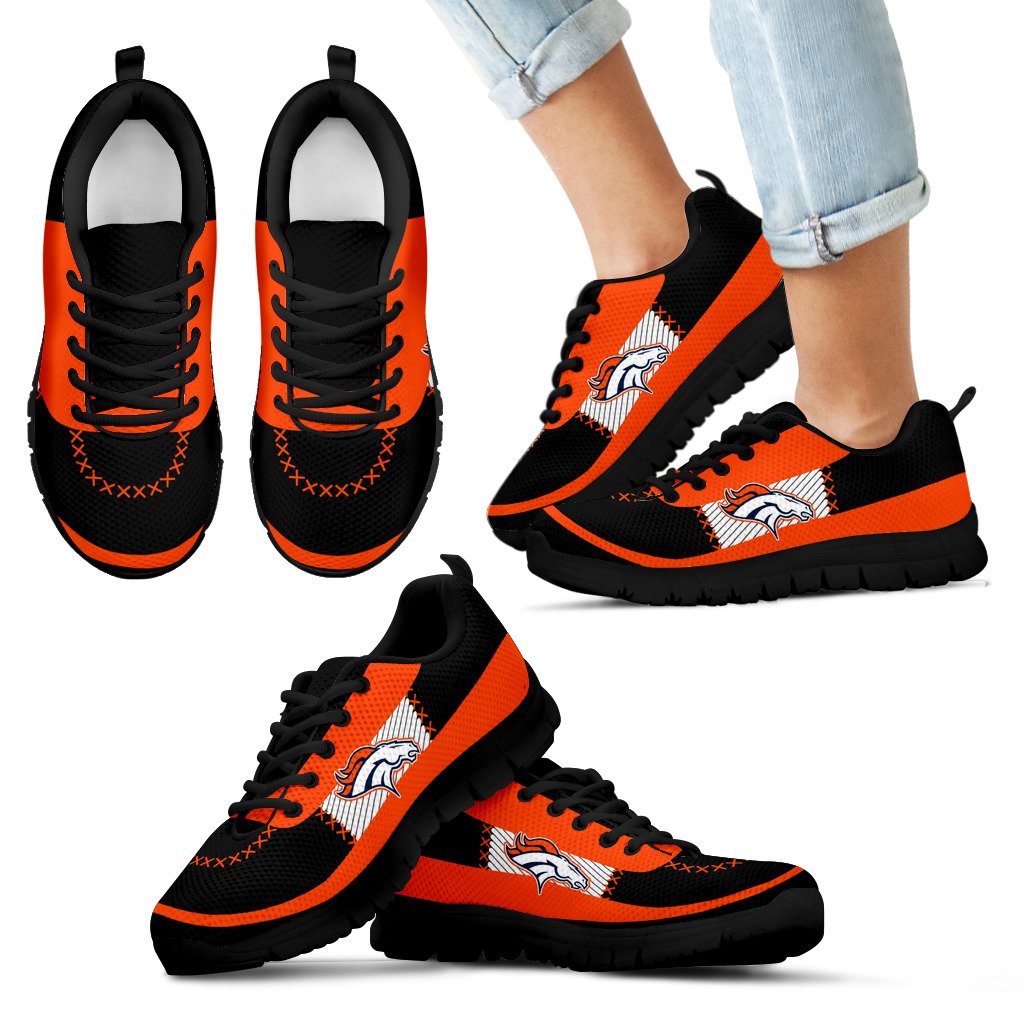 Cross Thread Seamless Beautiful Logo Denver Broncos Sneakers Cross Thread Seamless Beautiful Logo Denver Broncos Sneakers