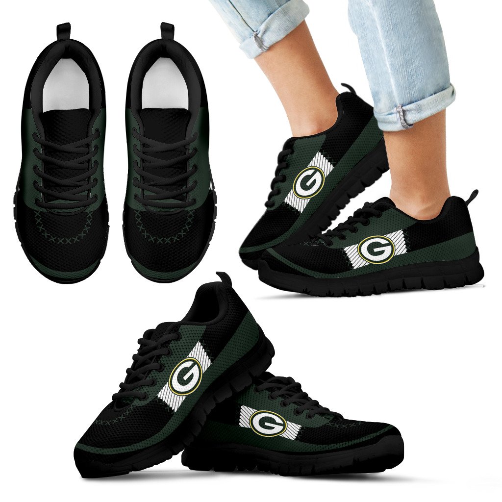Cross Thread Seamless Beautiful Logo Green Bay Packers Sneakers Cross Thread Seamless Beautiful Logo Green Bay Packers Sneakers