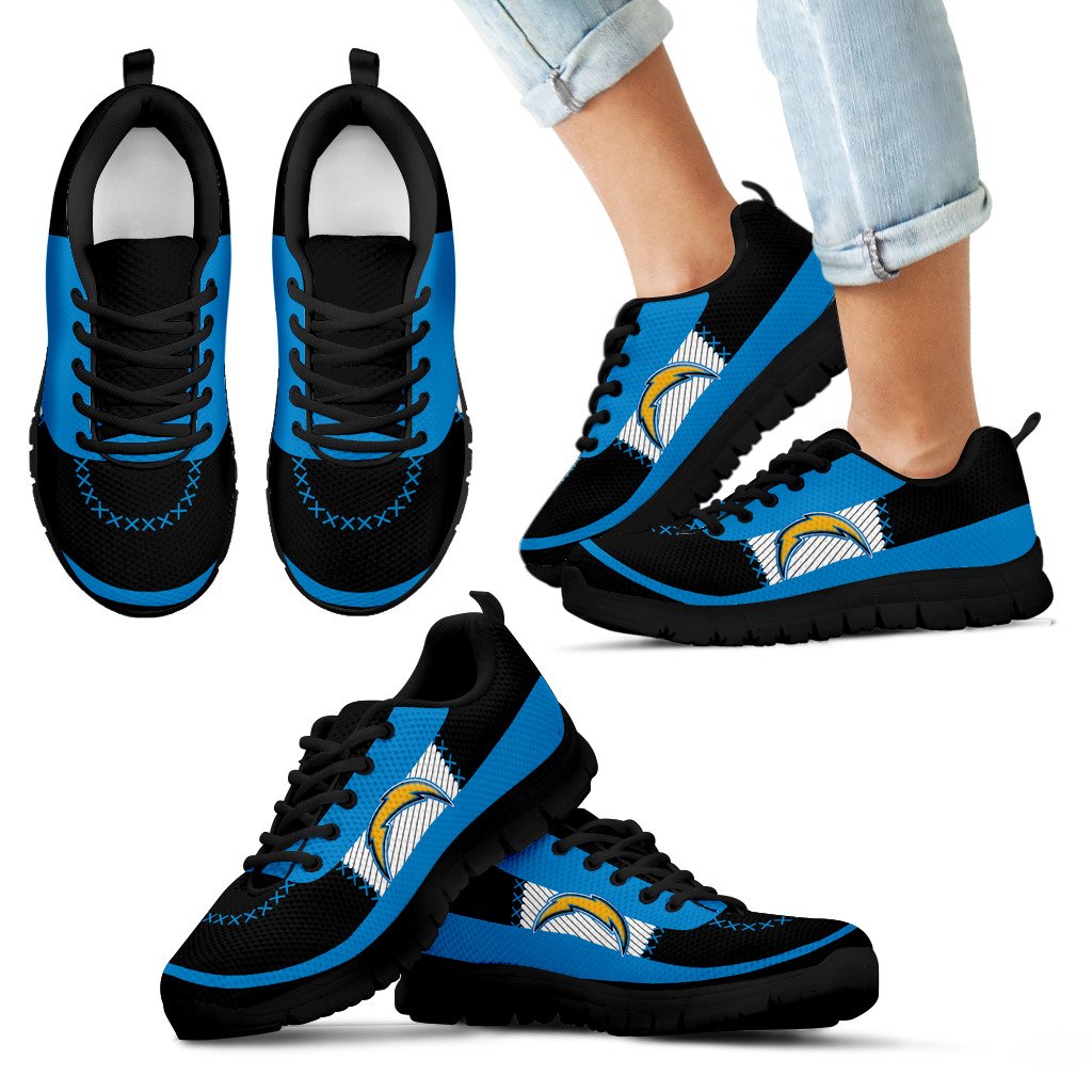 Cross Thread Seamless Beautiful Logo Los Angeles Chargers Sneakers Cross Thread Seamless Beautiful Logo Los Angeles Chargers Sneakers