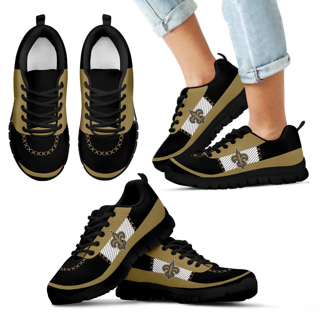 Cross Thread Seamless Beautiful Logo New Orleans Saints Sneakers Cross Thread Seamless Beautiful Logo New Orleans Saints Sneakers