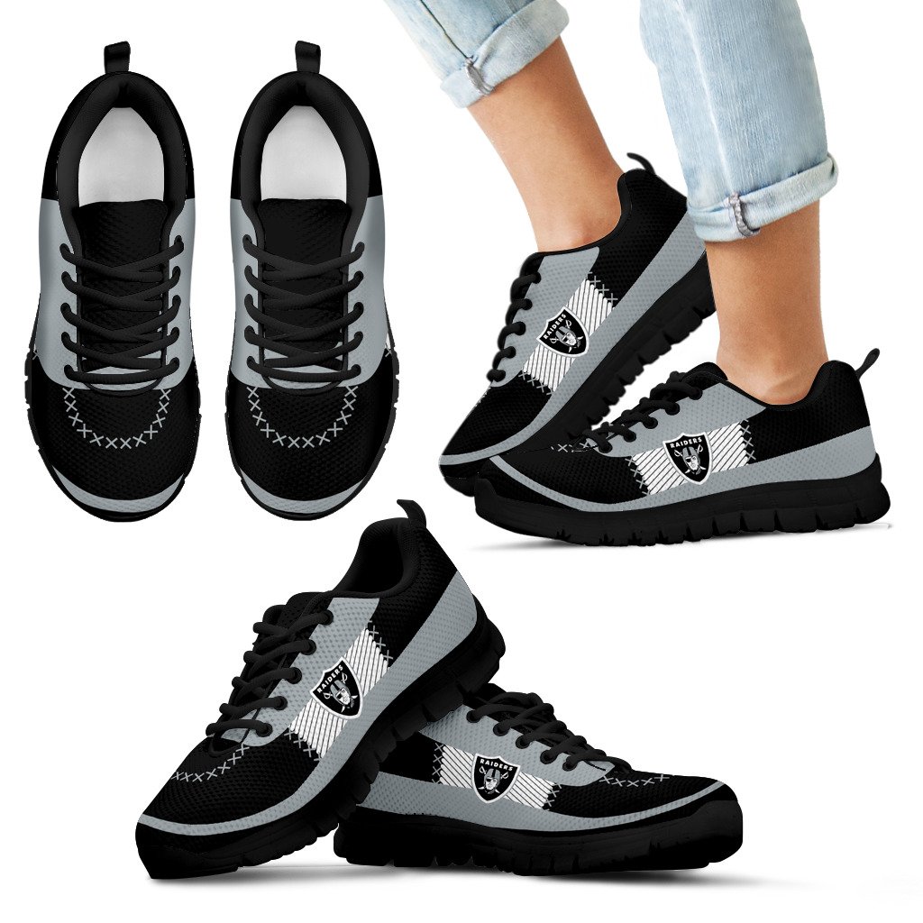 Cross Thread Seamless Beautiful Logo Oakland Raiders Sneakers Cross Thread Seamless Beautiful Logo Oakland Raiders Sneakers