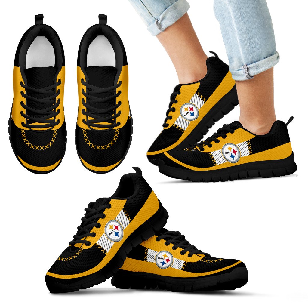 Cross Thread Seamless Beautiful Logo Pittsburgh Steelers Sneakers Cross Thread Seamless Beautiful Logo Pittsburgh Steelers Sneakers