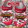 Custom Name Football Super Bowl LII Champions KC Chiefs Crocs