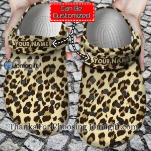 Custom Name Leapard Print Crocs Gift