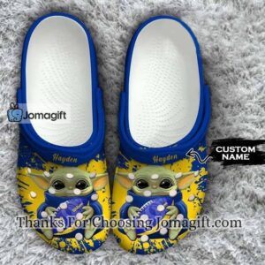 [Custom name] Los Angeles Rams Baby Yoda Crocs Gift