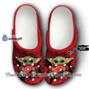 [Custom name] Louisville Cardinals Baby Yoda Crocs Gift