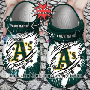 [Custom name] Oakland Athletics Ripped Claw Crocs Gift