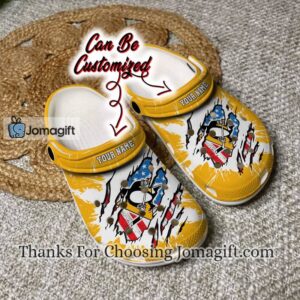 [Custom name] Penguins Ripped American Flag Crocs Gift