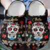 [Custom name] Sugar Skull Crocs Crocband Clogs Gift