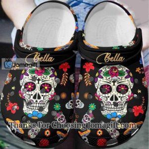 [Custom name] Sugar Skull Crocs Crocband Clogs Gift