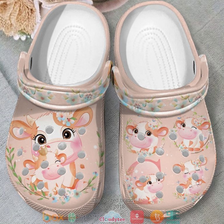 Cute-Doodle-Cow-Crocband-Shoes-3